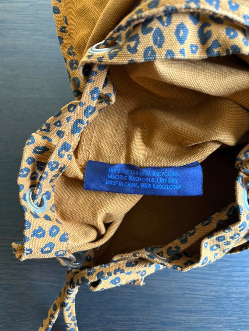 BAGGU Drawstring Backpack - Leopard - Picture 6 of 7